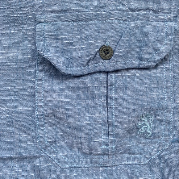 Lions Crest by English Laundry Men’s Chambray Blue Button Down Shirt NEW 3XL - Picture 5 of 6